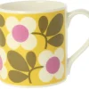 Orla Kiely Floret Yellow Bone China Mug- Tea