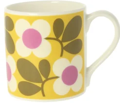 Orla Kiely Floret Yellow Bone China Mug- Tea