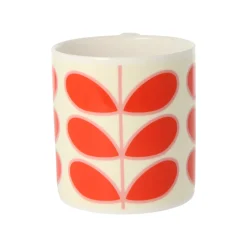 Orla Kiely Linear Stem Red Bone China Mug- Tea|Bright Colors