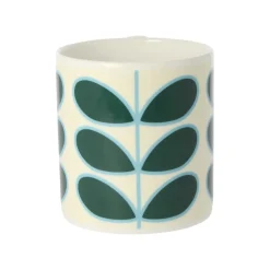 Orla Kiely Linear Stem Teal Bone China Mug- Tea|Bright Colors