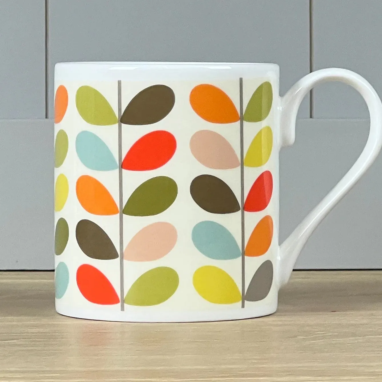 Orla Kiely Multi Color 10 Stem Bone China Mug- Tea|Blues