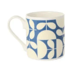 Orla Kiely Patchwork Dark Blue Bone China Mug- Tea|Blues