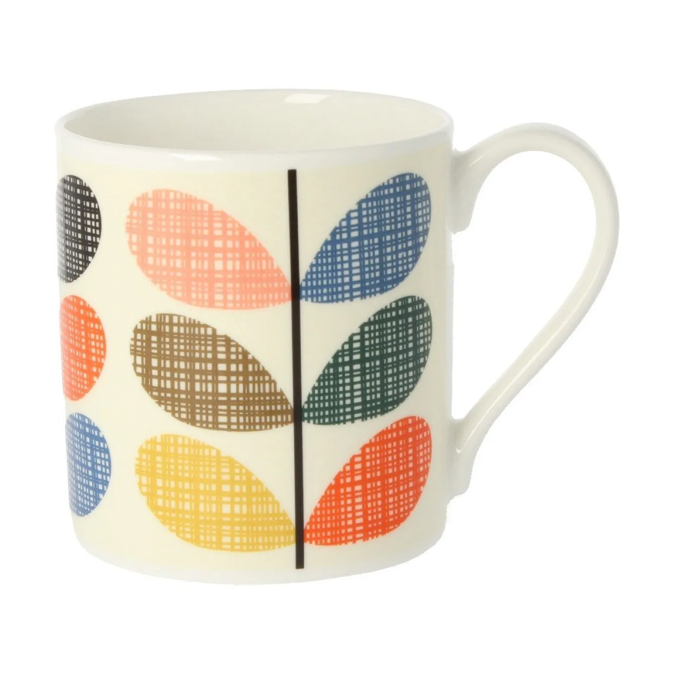 Orla Kiely Scribble Multi Stem Fun Bone China Mug- Tea|Bright Colors