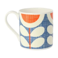 Orla Kiely Scribble Sunflower Blue Bone China Mug- Tea|Bright Colors
