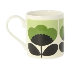 Orla Kiely Spring Bloom Green Bone China Mug- Tea|Bright Colors
