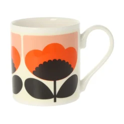 Orla Kiely Spring Bloom Orange Bone China Mug- Tea|Bright Colors