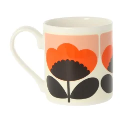 Orla Kiely Spring Bloom Orange Bone China Mug- Tea|Bright Colors