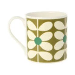 Orla Kiely 60's Stem Olive Bone China Mug- Tea|Bright Colors