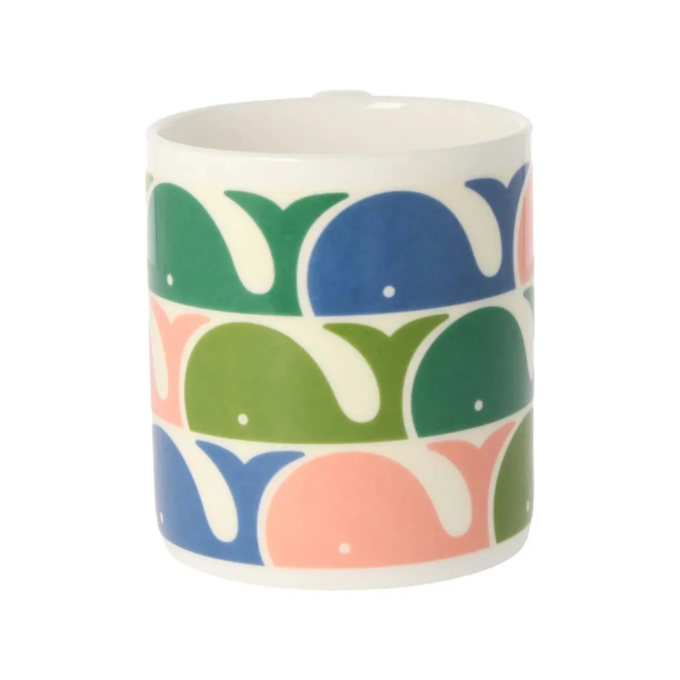 Orla Kiely Whale Pink Bone China Mug- Tea|Bright Colors