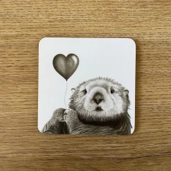 Katherine Sheard Designs Otter Heart Coaster- Coasters