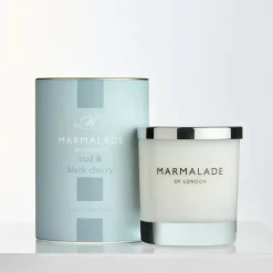Marmalade of London Oud & Black Cherry Glass Candle- Home Fragrance