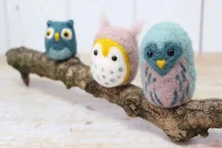 The Crafty Kit Co. Owl Family Needle Felting Kit- Crafts
