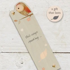 Ginger Betty Owl-Ways Reading Wooden Book Mark- Books