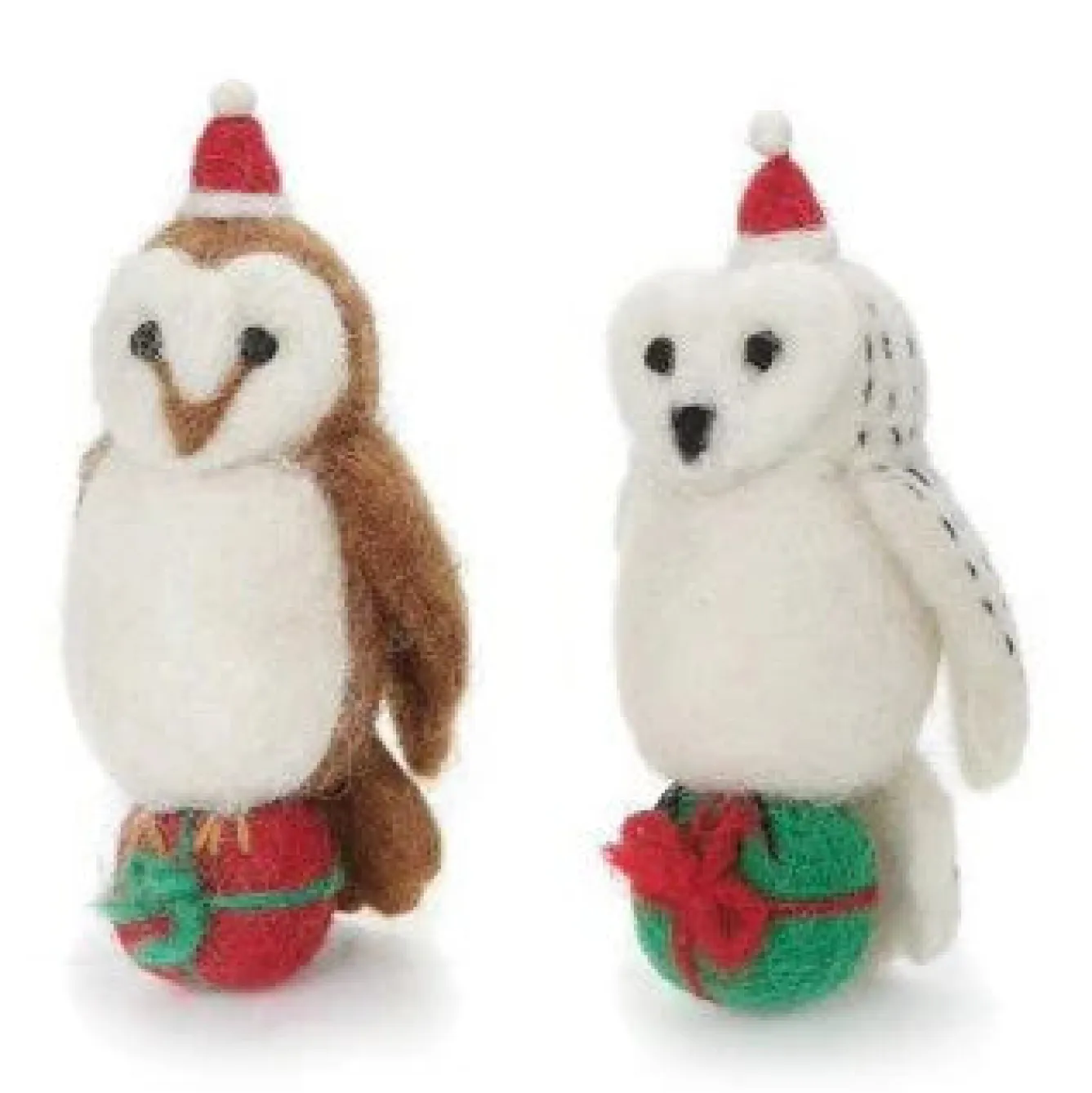 Amica Felt Owl with a Present Felt Decoration- Christmas|Seasonal Decor