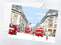 Njeri Illustrated Oxford Circus- Greeting Cards