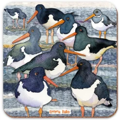 Emma Ball Oystercatchers Coaster- Tea|Coasters