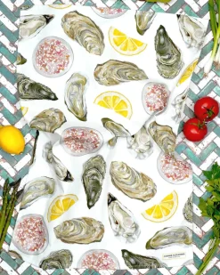 Corinne Alexander Oyster Tea Towel by- Father's Day|Tea