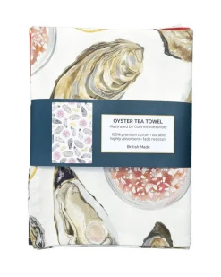 Corinne Alexander Oyster Tea Towel by- Father's Day|Tea