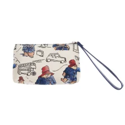 Signare Paddington Bear Tapestry Wristlet- Royal|Bags