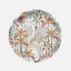 Sara Miller London Palm Garden Deepwell Tin Tray- Trays|Trays
