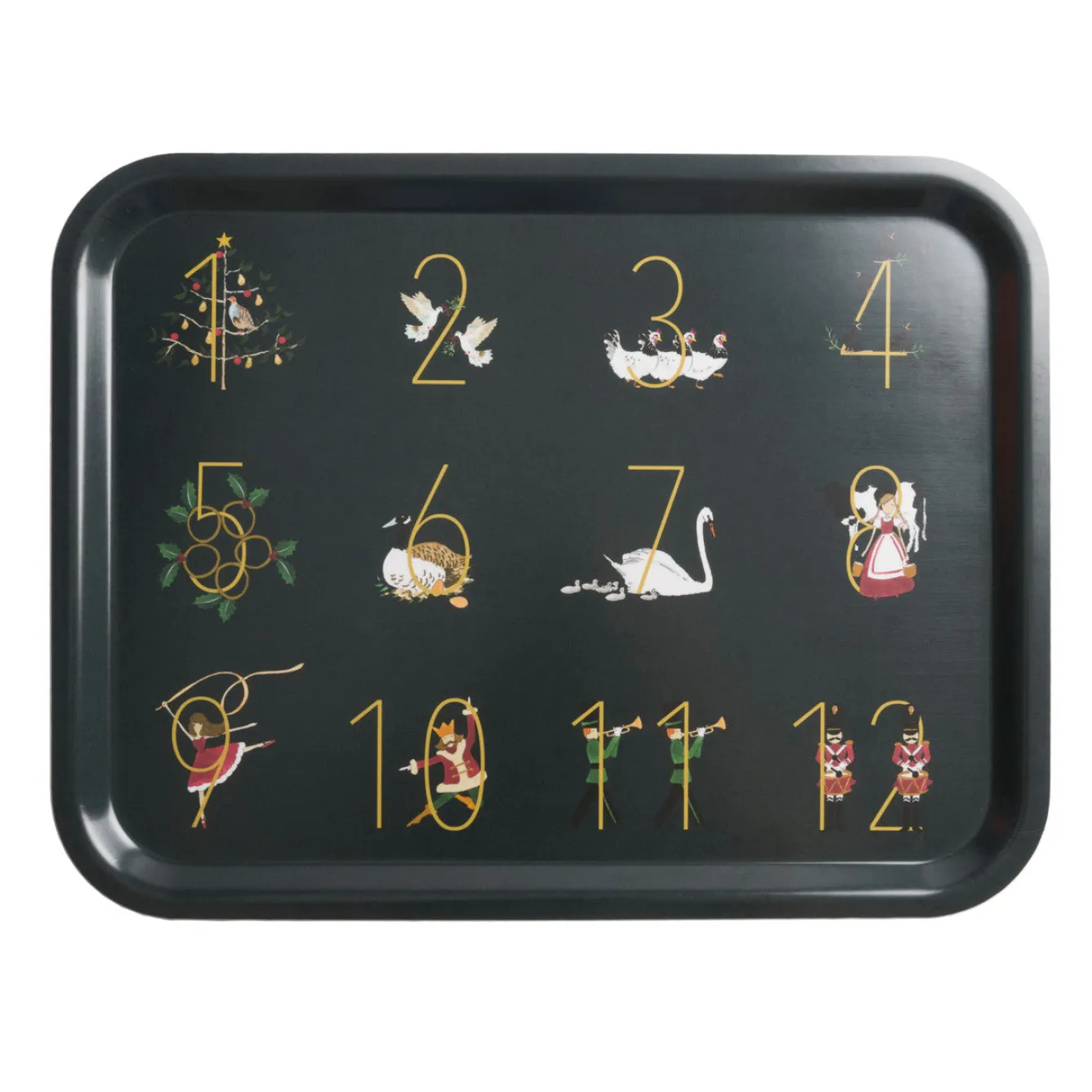 Sophie Allport Partridge In A Pear Tree Large Tray- Tea|Trays
