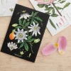 Catherine Lewis Passion Flower - Black - Greetings Card- Greeting Cards