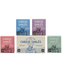 Shortbread House of Edinburgh Pea Green Boat Bakery Cheese Sablés Selection Box- Snacks & Crackers