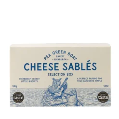 Shortbread House of Edinburgh Pea Green Boat Bakery Cheese Sablés Selection Box- Snacks & Crackers