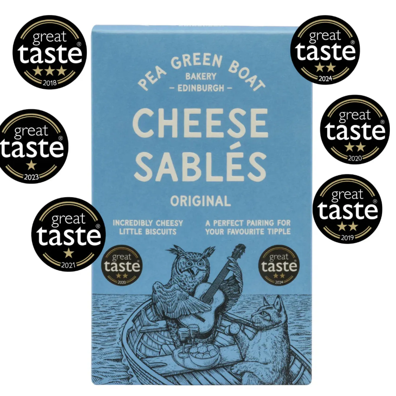 Shortbread House of Edinburgh Pea Green Boat Bakery Original Recipe Cheese Sablés- Snacks & Crackers