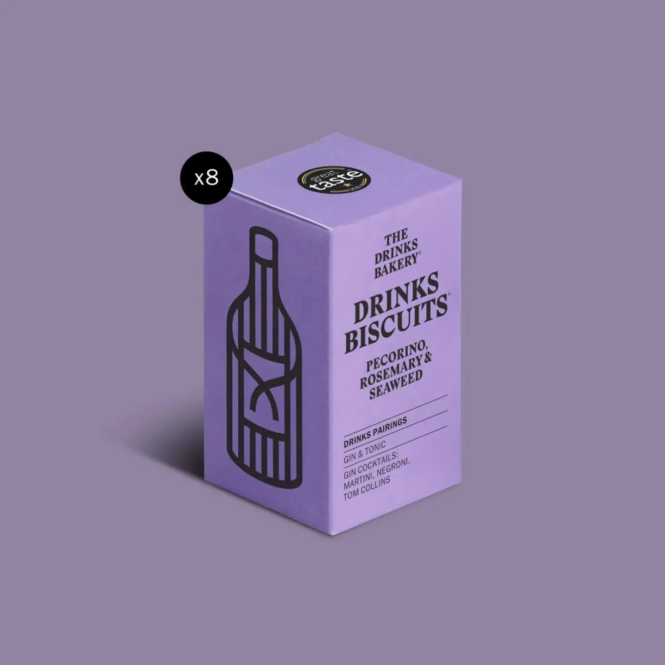 The Drinks Bakery Pecorino, Rosemary and Seaweed Drinks Biscuits 36g- Tea|Snacks & Crackers