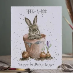 Wrendale Designs 'Peek-A-Boo' Birthday Greetings Card- Greeting Cards