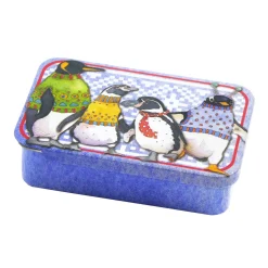 Emma Ball Penguins in Pullovers Mini Slider Tin- Novelty|Storage