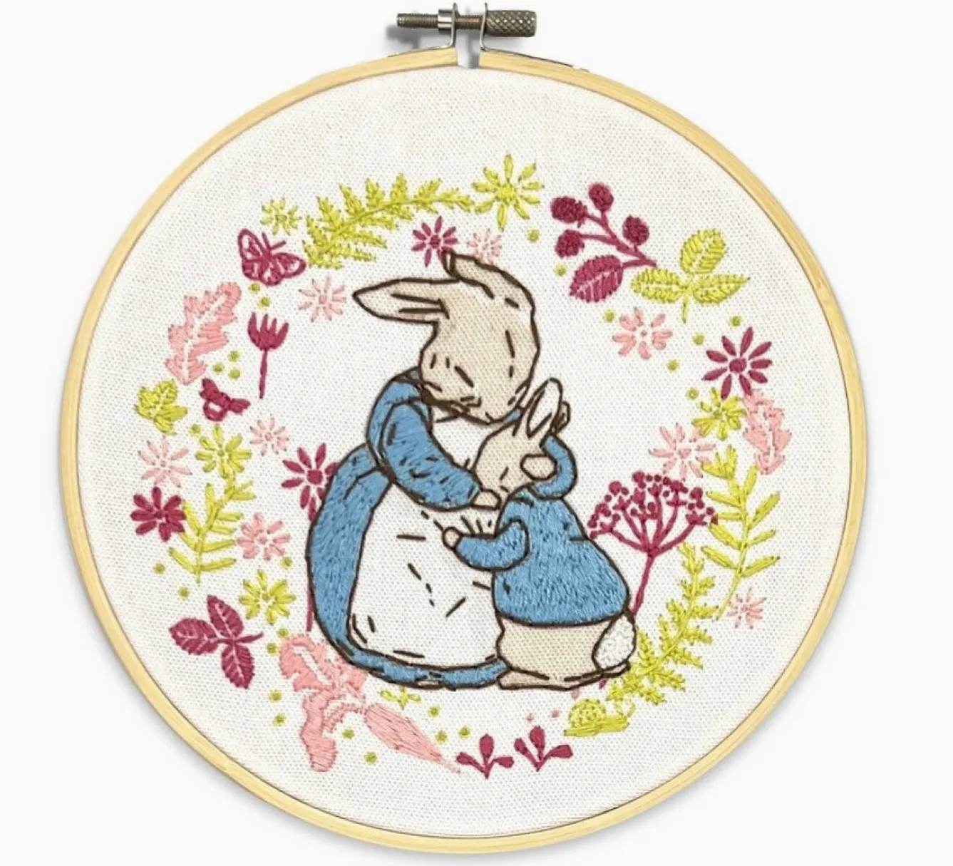The Crafty Kit Co. Peter Rabbit & His Mother Embroidery Kit- Crafts|Children