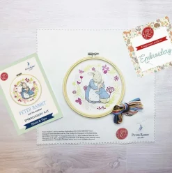 The Crafty Kit Co. Peter Rabbit & His Mother Embroidery Kit- Crafts|Children