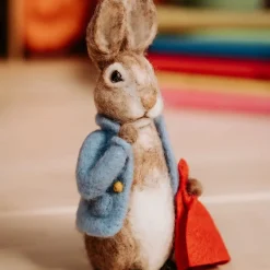 The Crafty Kit Co. Peter Rabbit and his Pocket Handkerchief Needle Felting Craft Kit- Easter|Crafts