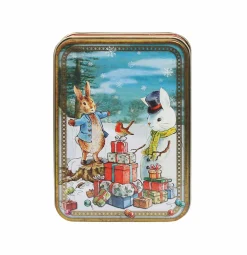 Elite Tins Peter Rabbit Christmas Small Rectangular Tin- Tea|Seasonal