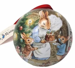 Elite Tins Peter Rabbit Christmas Tin Baubles- Christmas Decorations|Christmas