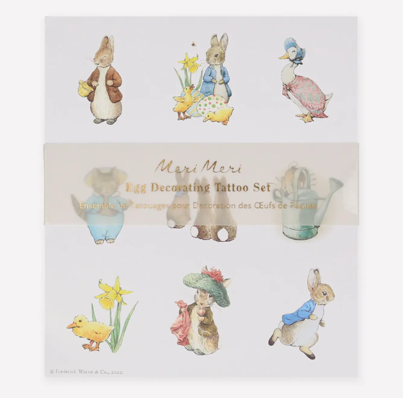 Meri Meri Peter Rabbit In the Garden Egg Decorating Tattoos- Easter|Novelty