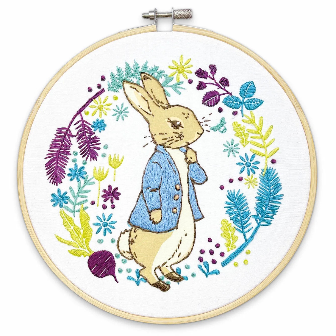 The Crafty Kit Co. Peter Rabbit Plans His Next Adventure Embroidery Kit- Crafts|Children