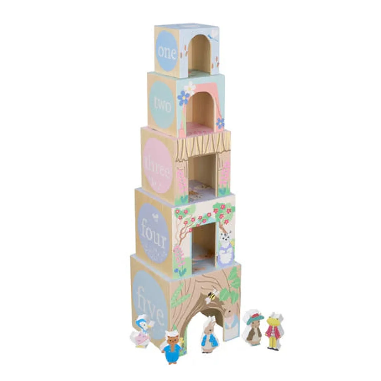 Orange Tree Toys Peter Rabbit™ Wooden Stacking Cubes- Children
