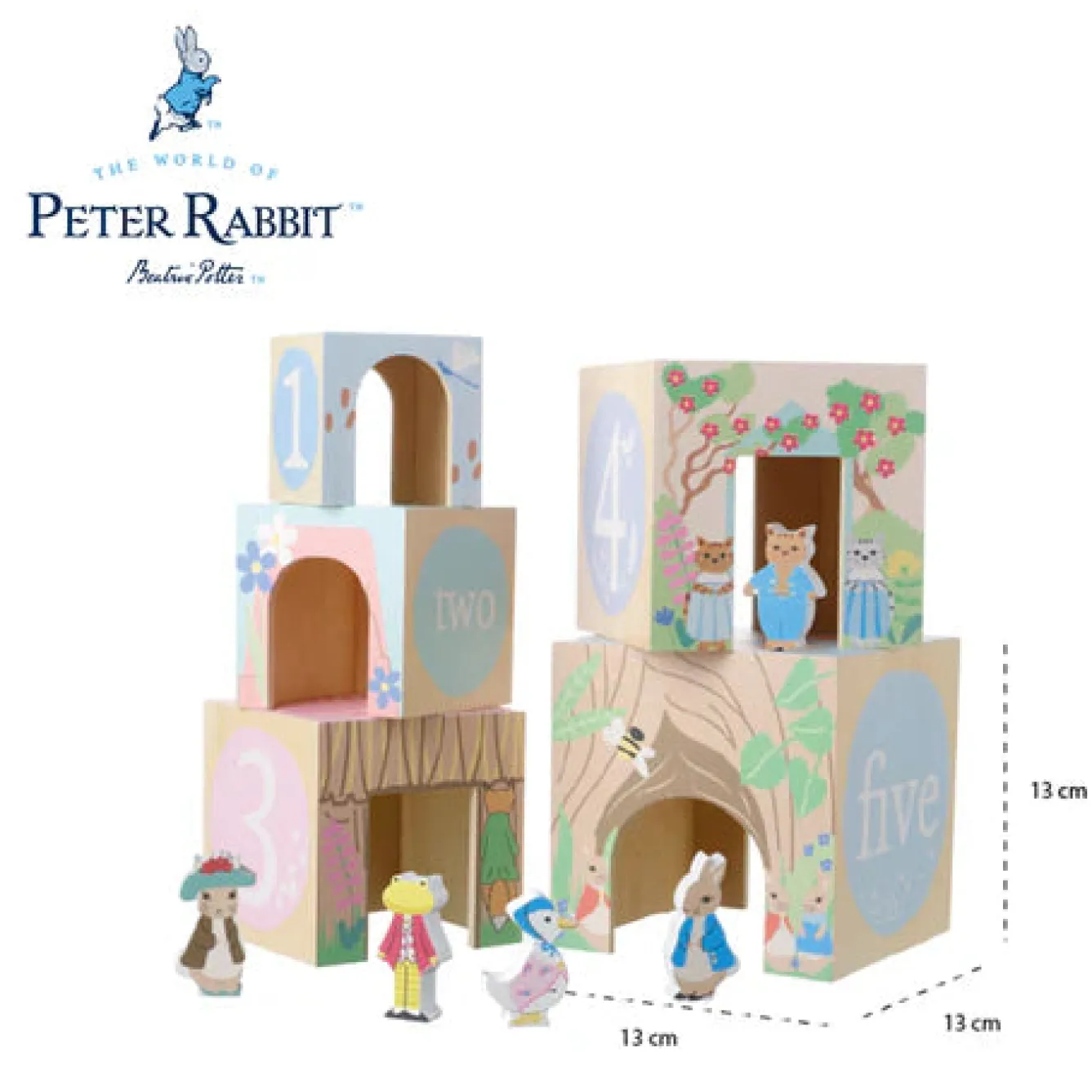 Orange Tree Toys Peter Rabbit™ Wooden Stacking Cubes- Children