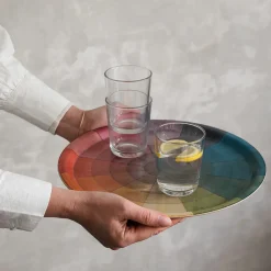 Roomytown Philipp Otto Runge Color Wheel Birchwood Tray- Trays