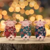 Dapple & Dot Pigs in Blankets Wooden Christmas Decorations- Christmas