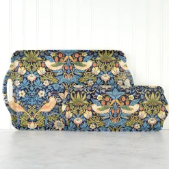 Spode Pimpernel Strawberry Thief Blue Melamine Sandwich Tray- Trays