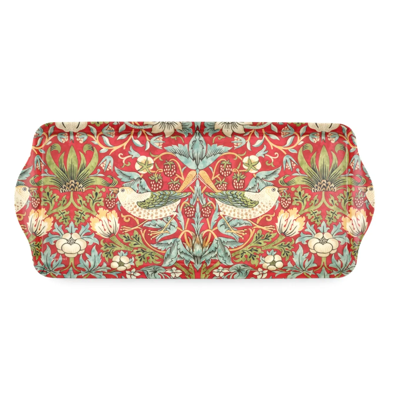 Spode Pimpernel Strawberry Thief Red Melamine Sandwich Tray- Trays