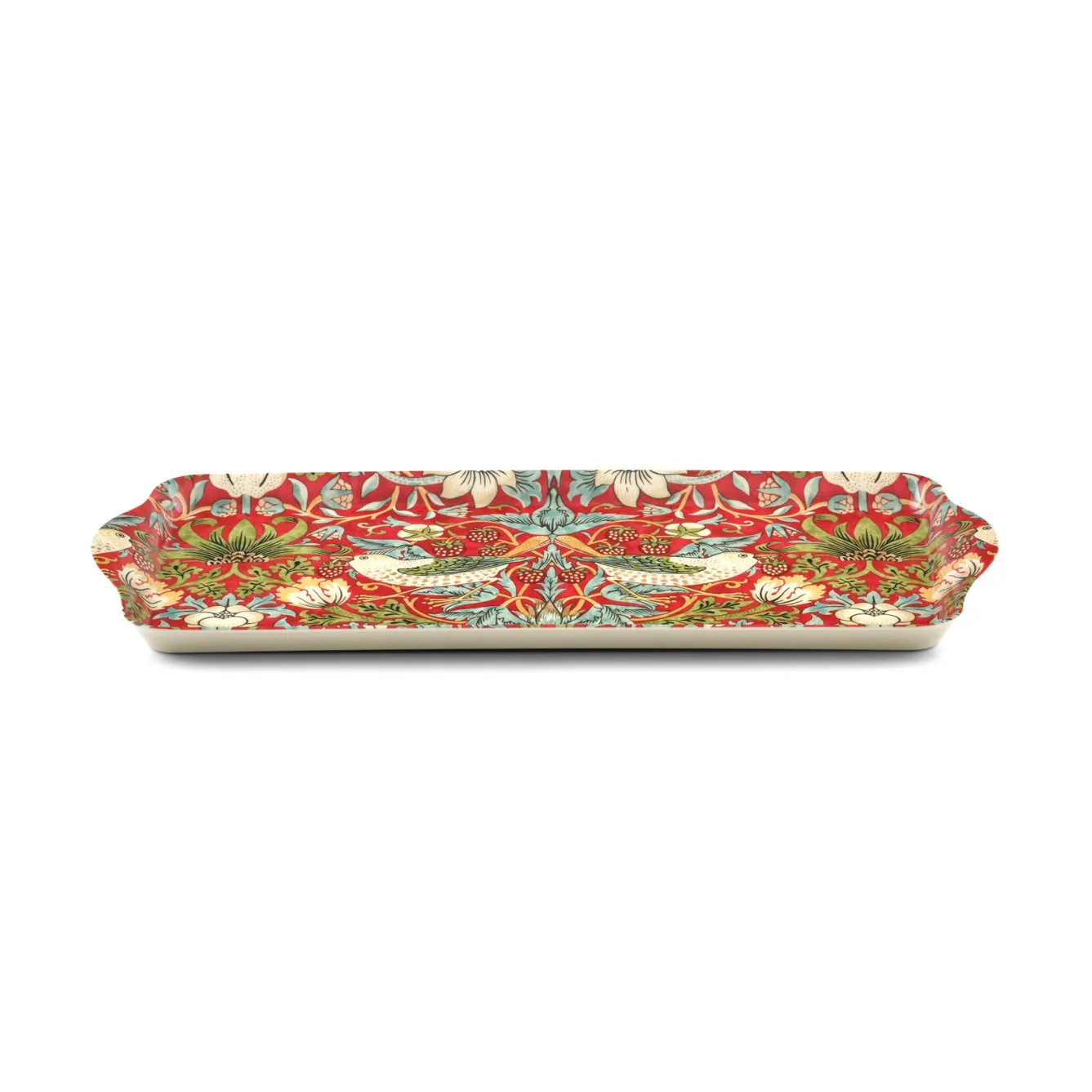 Spode Pimpernel Strawberry Thief Red Melamine Sandwich Tray- Trays