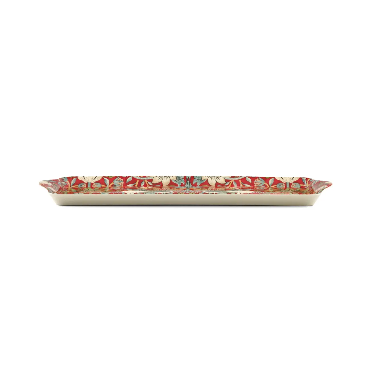Spode Pimpernel Strawberry Thief Red Melamine Sandwich Tray- Trays