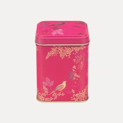Sara Miller London Pink Birds Mini Tea Tin- Tea|Novelty