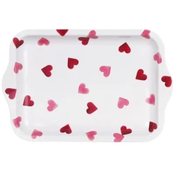 Emma Bridgewater Pink Hearts Small Tin Tray- Trays|Trays