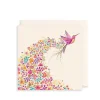 The Art File Pink Hummingbird Greeting Card by Sara Miller- Greeting Cards